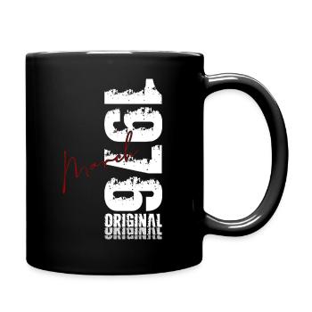 50th Birthday Gift Husband Wife March 1976 - Full Colour Mug - black - Right
