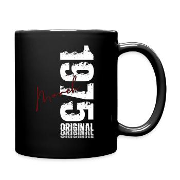 51st Birthday Gift Husband Wife March 1975 - Full Colour Mug - black - Right