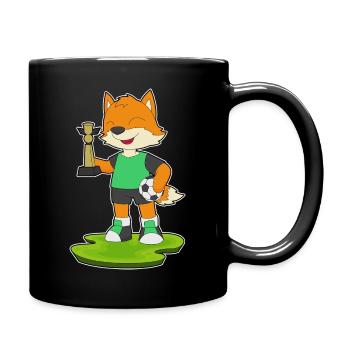 Fuchs Fußballspieler Fußball Sport - Tasse einfarbig - Schwarz - Rechts