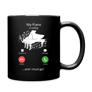 Ma routine de piano : Liste de Musique Parfaite - Mug uni - noir - Droite