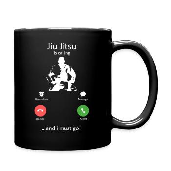 Jiu Jitsu ruft lustige Kampfsport-Slogans - Tasse einfarbig - Schwarz - Rechts