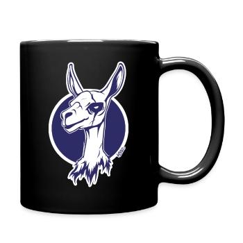 Purple Circle Llama Icon - Full Colour Mug - black - Right