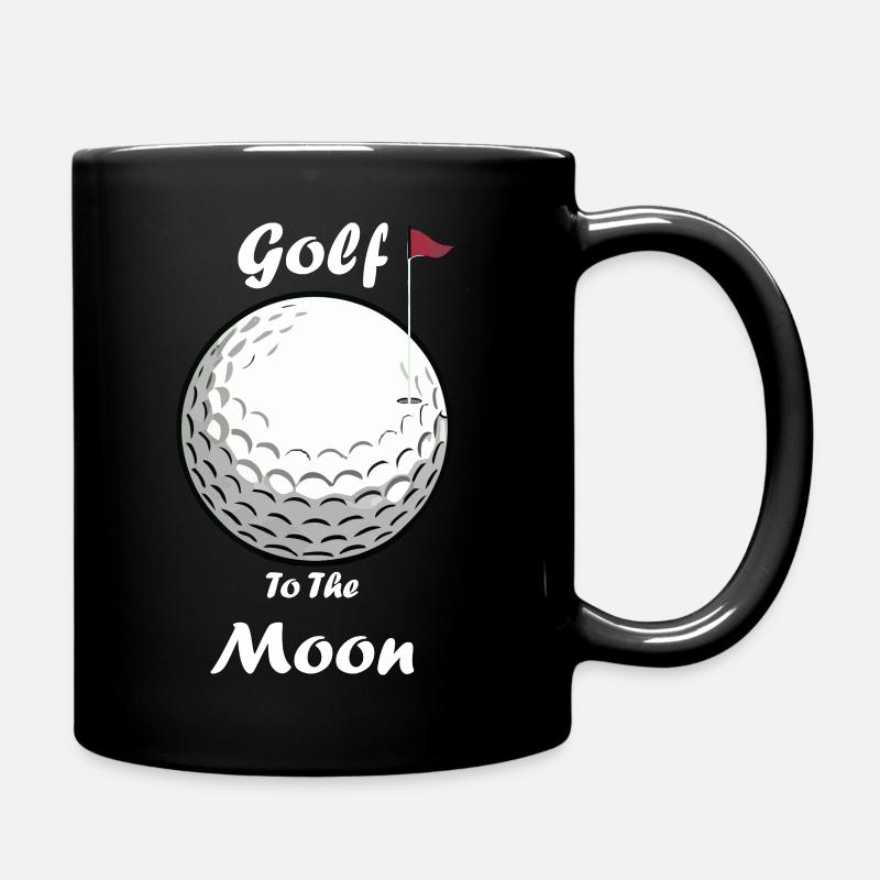 Golf To The Moon - Full Colour Mug - black