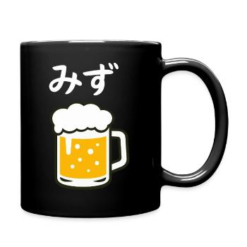 Japanese Neta Beer Drinking Funny Water Lover - Full Colour Mug - black - Right