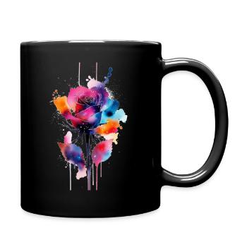 flower - Full Colour Mug - black - Right