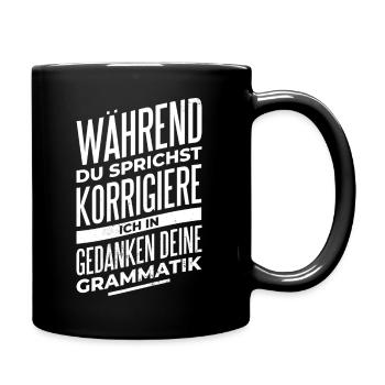 Grammatik Profi - Tasse einfarbig - Schwarz - Rechts