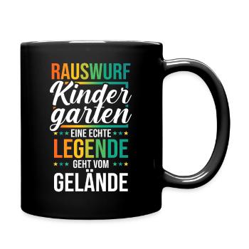 Eine Legende Geht vom Gelände - Tasse einfarbig - Schwarz - Rechts