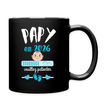 Papy en 2026 Veuillez Patienter - Mug uni - noir - Droite
