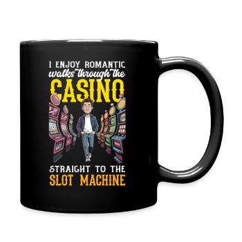 Romantic walks to the slot machine - Full Colour Mug - black - Right