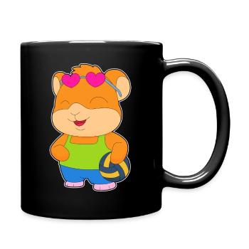 Joueur de volley-ball hamster Sport de volley-ball - Mug uni - noir - Droite
