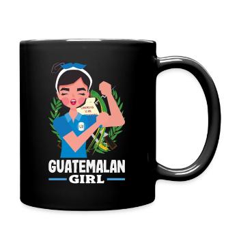 Guatemala Flagge T-Shirt Stolz & Heimat Chapín - Tasse einfarbig - Schwarz - Rechts