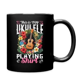 Voici mon maillot de ukulélé, guitare hawaïenne - Mug uni - noir - Droite