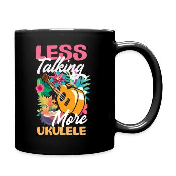 Moins de paroles, plus de ukulélé, disant un musicien drôle - Mug uni - noir - Droite