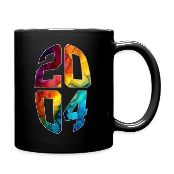 22 JAHRE ALT 2004 22. GEBURTSTAG - Tasse einfarbig - Schwarz - Rechts