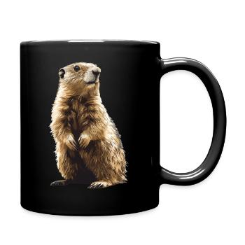 Murmeltiere Murmeltier - Tasse einfarbig - Schwarz - Rechts