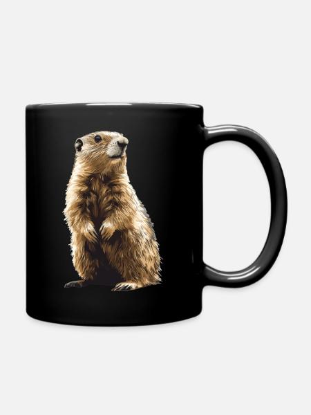 Murmeltiere Murmeltier - Tasse einfarbig - Schwarz