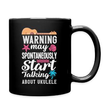 Facilement distrait par le ukulélé Hawaii Musiker - Mug uni - noir - Droite