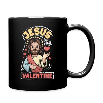 Retro Heart Valentine's Day Design Love - Full Colour Mug - black - Right