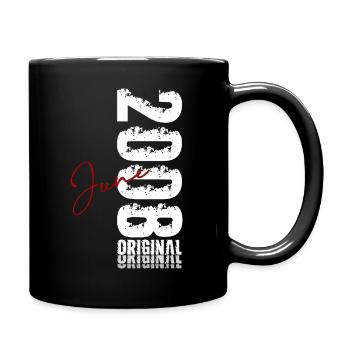 18th Birthday Gift Vintage June Vintage 2008 - Full Colour Mug - black - Right