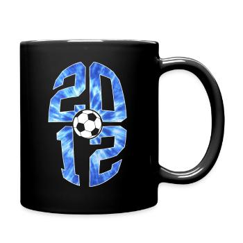 14 YEARS BORN 2012 FOOTBALL 14TH BIRTHDAY - Full Colour Mug - black - Right