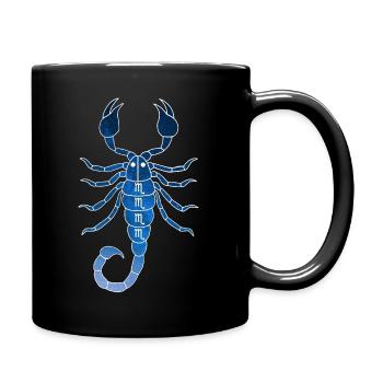 Skorpion und das Universum - Tasse einfarbig - Schwarz - Rechts