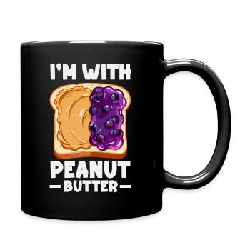 Look Partner Beurre de Cacahuète & Confiture Design - Mug uni - noir - Droite