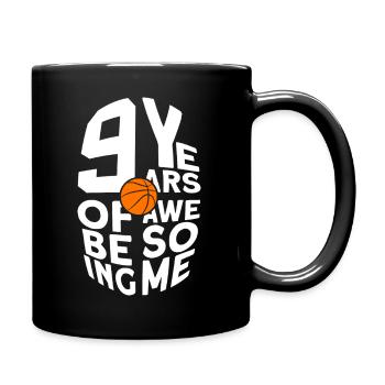 9 ANS À ÊTRE UN BASKET GÉNIAL 9. - Mug uni - noir - Droite