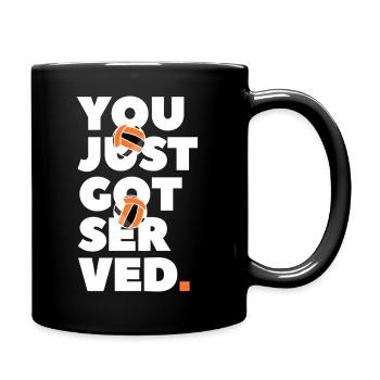 You Just Got Served Volleyball Bold - Full Colour Mug - black - Right