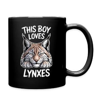 Luchs Sprüche Luchse Jungs Lustig Luchs Geschenk - Tasse einfarbig - Schwarz - Rechts