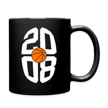 BASKETBALL VINTAGE 2008 18E ANNIVERSAIRE - Mug uni - noir - Droite