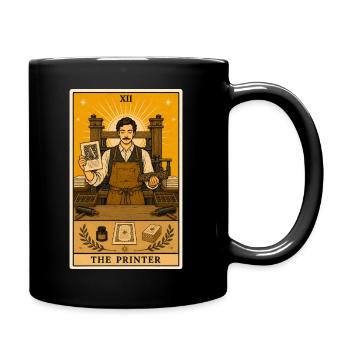 Scarabée de l’écorce de l’épicéa | Art imprimé Typographie Tarot - Mug uni - noir - Droite