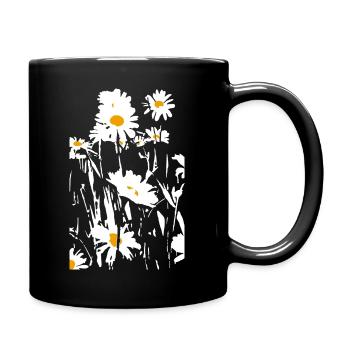 DAISIES - Full Colour Mug - black - Right