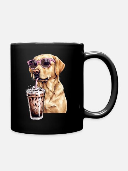 Golden Retriever - Tasse einfarbig - Schwarz