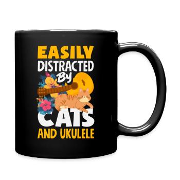 Funny Ukulele Designs and Sayings - Full Colour Mug - black - Right