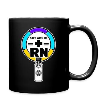 Cadeau de bande démo d’insigne Pride Infirmier infirmier Pride Safe With Me - Mug uni - noir - Droite