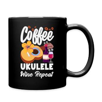 Funny Ukulele Designs and Sayings - Full Colour Mug - black - Right