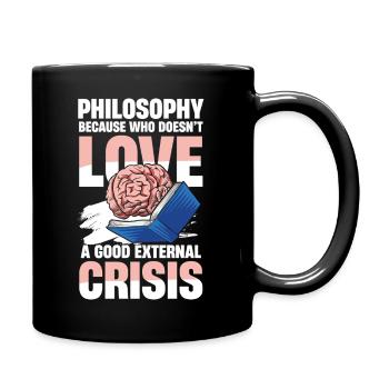  Philosophie Humor Satire Philosophy Because Who - Tasse einfarbig - Schwarz - Rechts