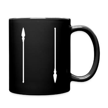 Spear Silhouette Crest - Full Colour Mug - black - Right