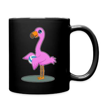 Flamingo Volleyball Player Volleyball - Full Colour Mug - black - Right