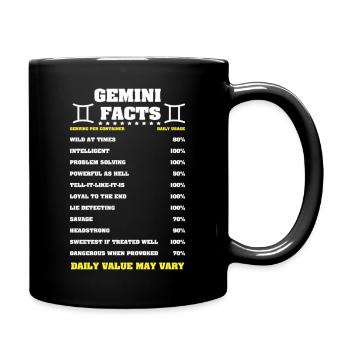 Signe du zodiaque Gémeaux - Mug uni - noir - Droite