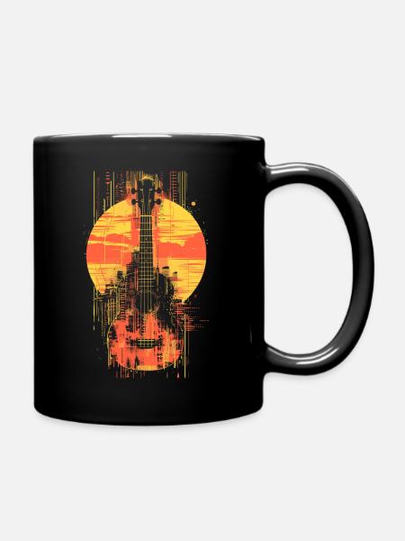 Ukulele Illustration - Tasse einfarbig - Schwarz