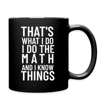 Funny Math Teacher Mathematics Lover Gift for Nerd - Full Colour Mug - black - Right