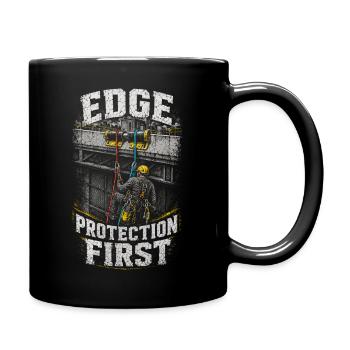 Industrial climbers at heights - Full Colour Mug - black - Right