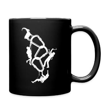 Climbing rope climbing - Full Colour Mug - black - Right