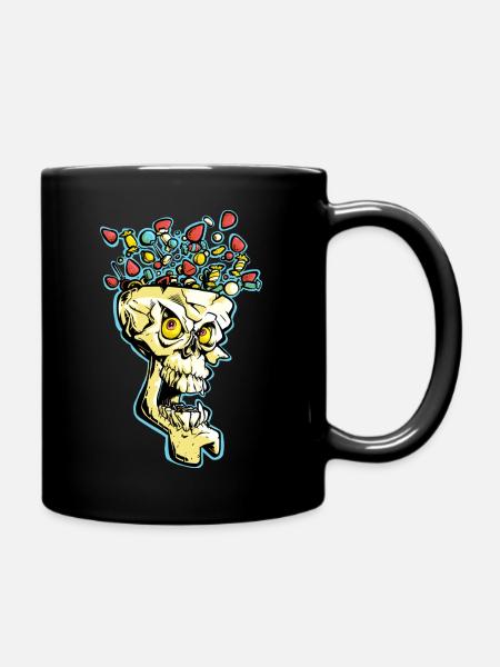 Explosiver Candy Skull - Tasse einfarbig - Schwarz