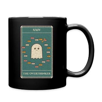 Der Tarot-Geist des Überdenkers - Tasse einfarbig - Schwarz - Rechts