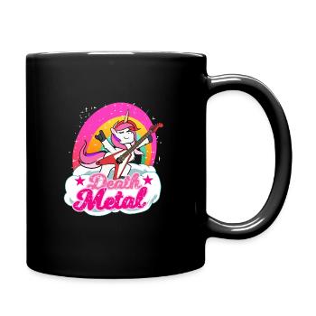 Death Metal Einhorn cadeau pour un metal musique - Mug uni - noir - Droite