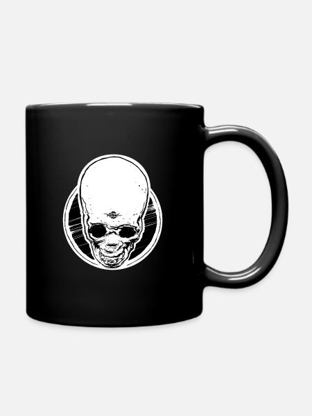 Top skull - skull diving - Full Colour Mug - black