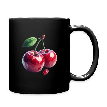 Polygone de cerises - Mug uni - noir - Droite