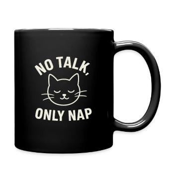 Nap – Katze - Tasse einfarbig - Schwarz - Rechts